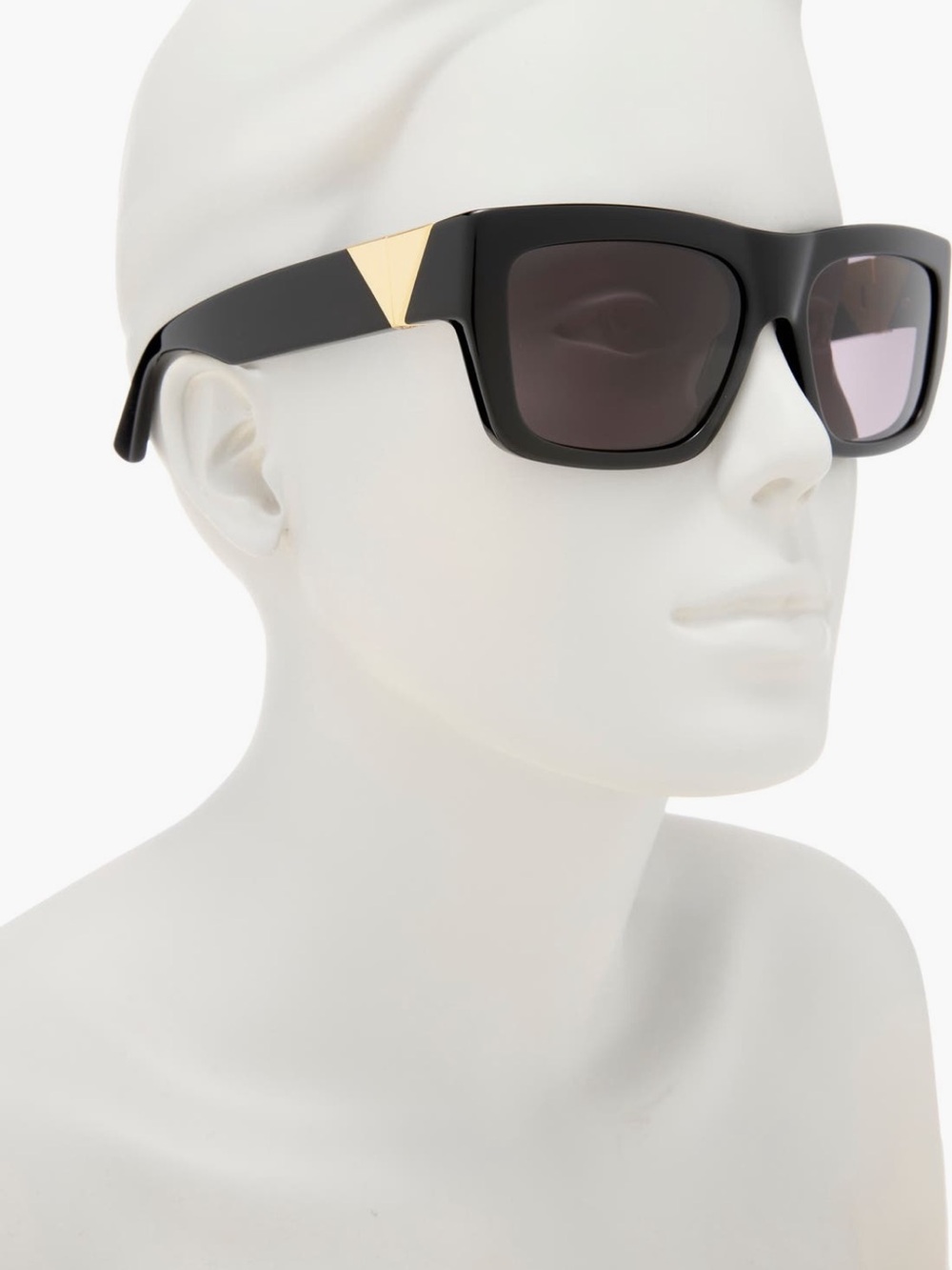 Bottega Veneta Black Square Frame Sunglasses with Gray Lenses - Picture 3 of 9